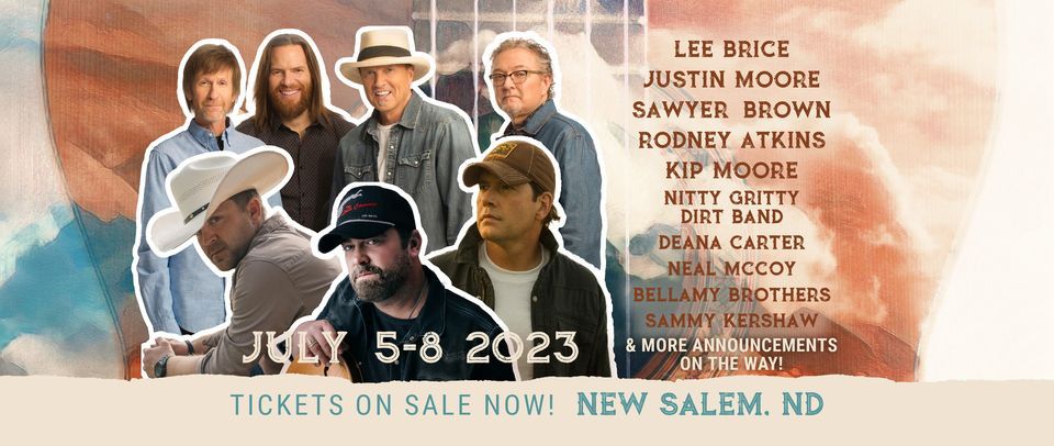 ND Country Fest: Lee Brice, Justin Moore, Sawyer Brown & Rodney Atkins - 4 Day Pass at Lee Brice Concerts